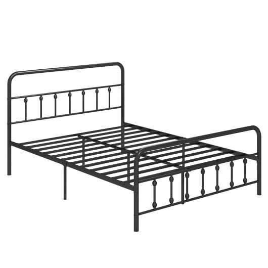 Bed Frame with Headboard and Under Bed Storage Black-Queen Size - Color: Black - Size: Queen Size D681-HU10840DK-Q