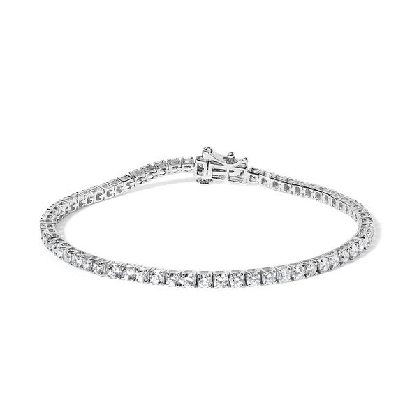 14K White Gold 4.0 Cttw Classic Lab-Grown Diamond Tennis Bracelet (F-G Color, VS2-SI1 Clarity) - 7" N162-64-8281WLD