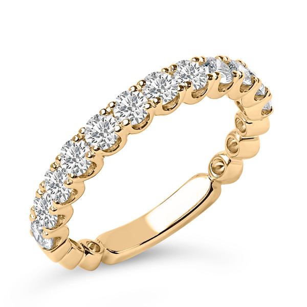 14K Yellow Gold 1.00 Cttw Round Diamond Prong Set Wedding Band N162-024805R700