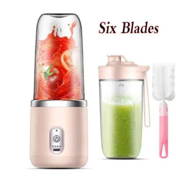 Color: WHITE, Ships From: CHINA - Portable 400ml Mini  Fruit Juicer USBCharging Lemon Orange Fruit  F640-12000044321907335