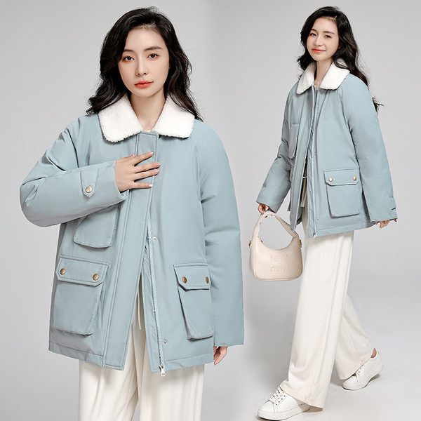 Korean Style Loose Casual Cotton-padded Jacket Q119-CJJK2533445