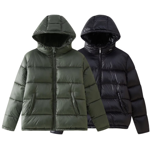 Simple And Versatile Hooded Two-tone Padded Cotton Jacket Q119-CJJK2629046