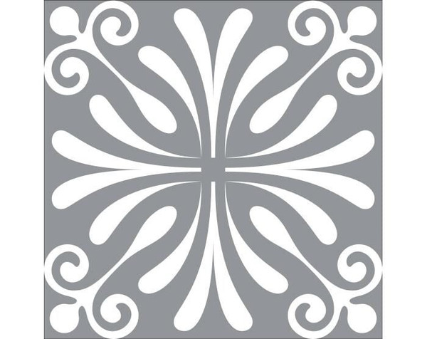 4" X 4" Gray And White Spire Peel And Stick Removable Tiles N270-390638
