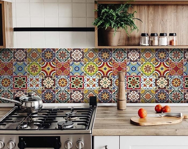 8" X 8" Mediterra Mosaic Peel and Stick Tiles N270-400054