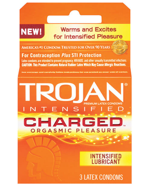 Trojan Intensified Charged Condoms - Box of 3 X615-7605-21EA
