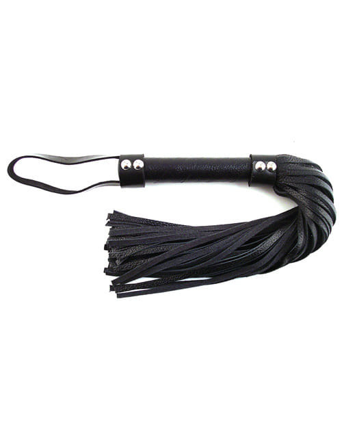 Rouge Short Leather Flogger - Black X615-RGFH1035-BK