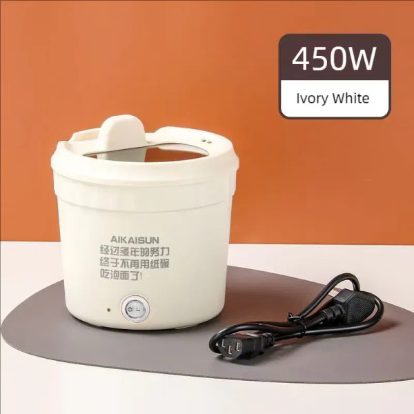 Color: WHITE - Small Household Multifunctional All-In-One Pot Electric Noodle Cooking Pot Egg Omele F640-12000043023649068