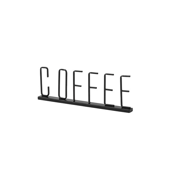 5" Black Metal Coffee Tabletop Sign N270-392499