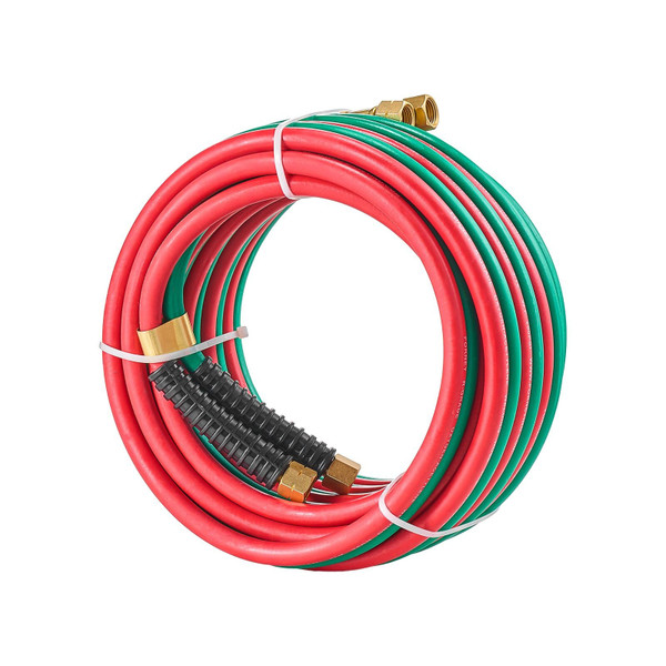 Oxygen Acetylene Hose, 1/4-Inch x 25FT Oxy Acetylene Hose with 9/16"-18 LH/RH B Fittings, R Grade W E415-RJYYGHJRGMG2K2D7DV0