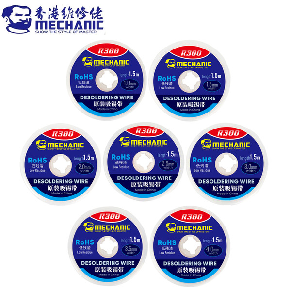 Diameter: 0.3mm - 5pcs/lot MECHANIC Desoldering Wire Solder Wick Tin Remover 1.5m Length Desolderin F640-12000021478398652