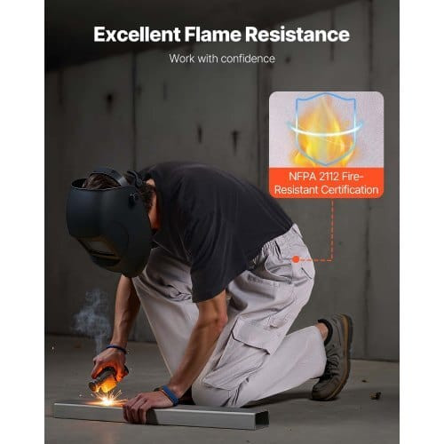 FR Pants for Men, 9 oz 100% Cotton, Flame-Resistant Cargo Pants with Multi-Pockets and Elastic Wais E415-HJZRKZCMHSXX1T37I001V0