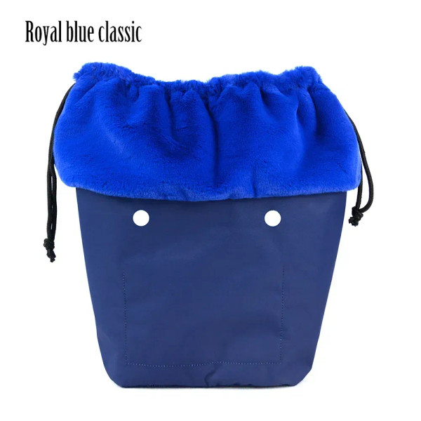 Color: Silver - 2025 Winter O Bag Large Capacity Classic Mini Plush Fur Furry Organizer Top Drawstr F640-12000039445396137
