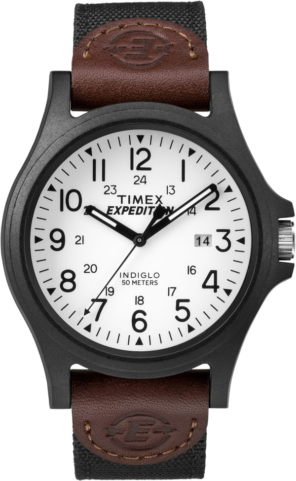 Timex Mens TW4B08200 Expedition Arcadia Brown Fabric Strap Watch G818-TW4B08200