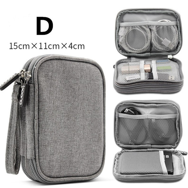 Color: Gray, style: D - Data line receiving package multi-function digital receiving bag headset ha Q119-CJBHNSNS02265-Gray-D