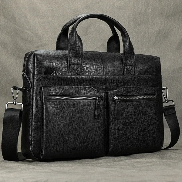 Color: Clear, Ships From: CHINA - Newsbirds Leather Men Briefcase Doctor Layer Business Man Laptop  F640-12000035733618691