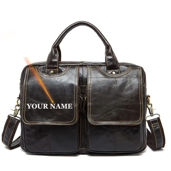 Color: black, Ships From: CHINA - WESTAL Men's Bag Genuine Leather Men's Briefcases Laptop Bag Leat F640-12000021656382275