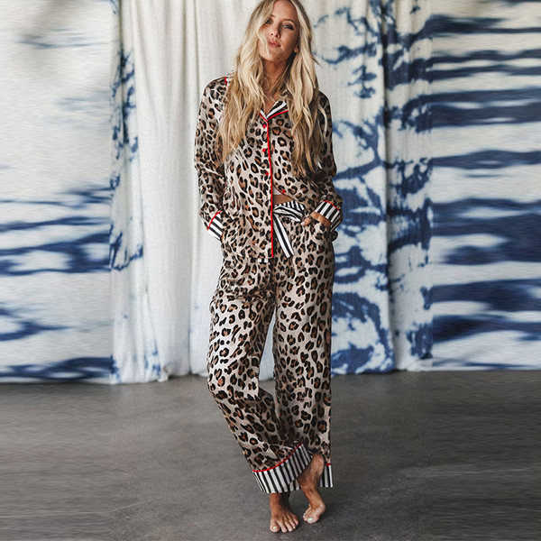 Women's Fashionable Leopard-Print Single-Breasted Multi-Button Suit Q119-CJYD2647862