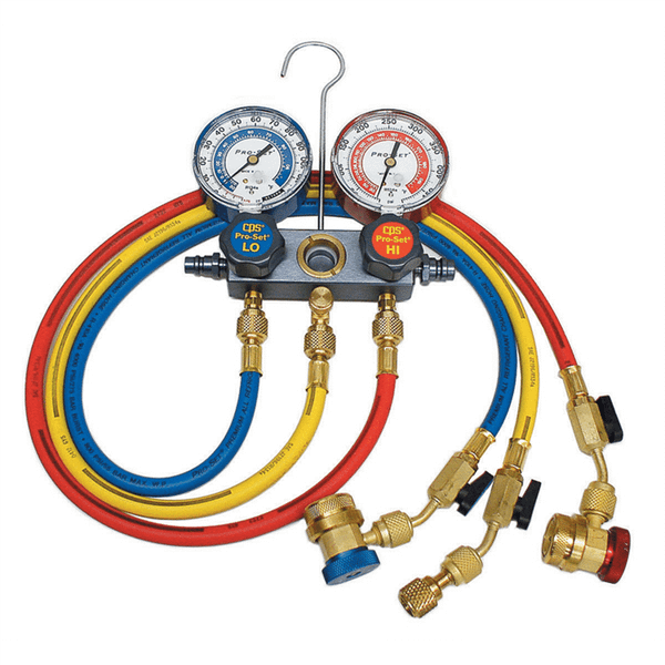 CPS Products MA1234 1/4-inch SAE Pro-Set Manifold Gauge Set T398-CPSMA1234
