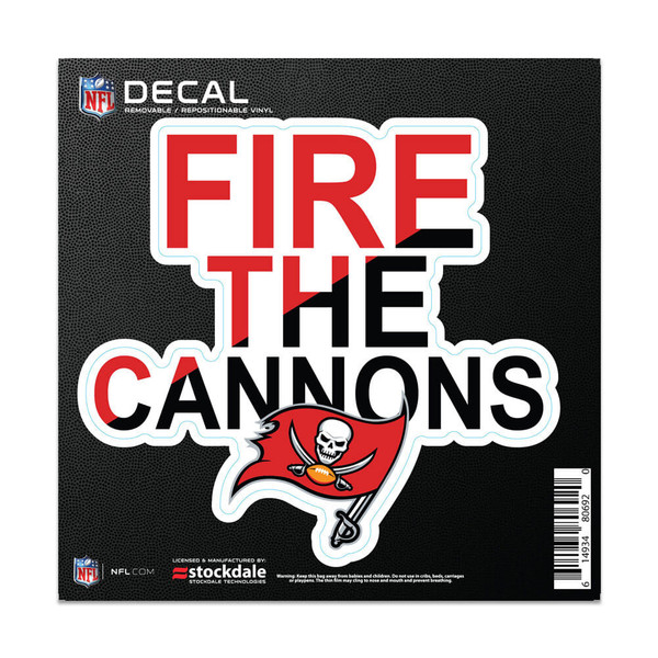 Tampa Bay Buccaneers Decal 6x6 All Surface Slogan Z157-1493480692
