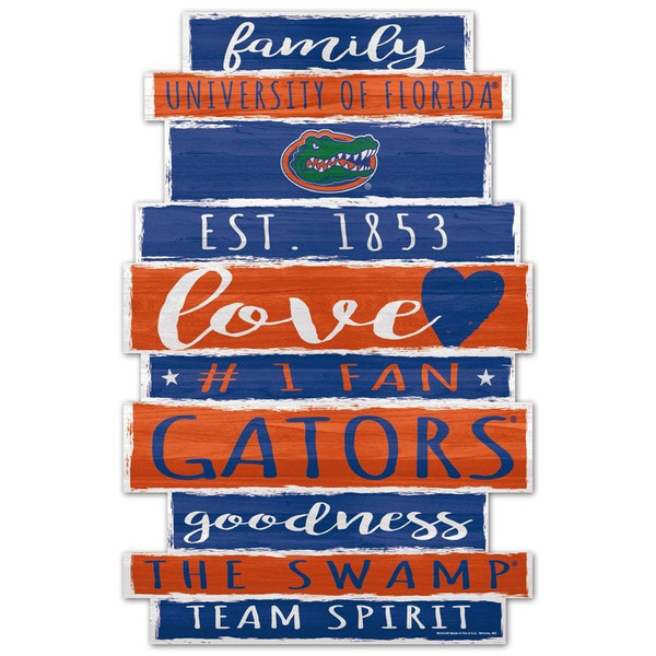 Florida Gators Sign 11x17 Wood Family Word Design Z157-3208549921F