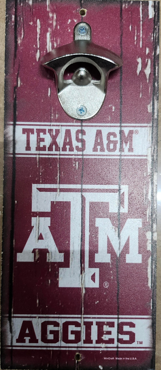 Texas A&M Aggies Sign Wood 5x11 Bottle Opener Alternate Z157-3208552848
