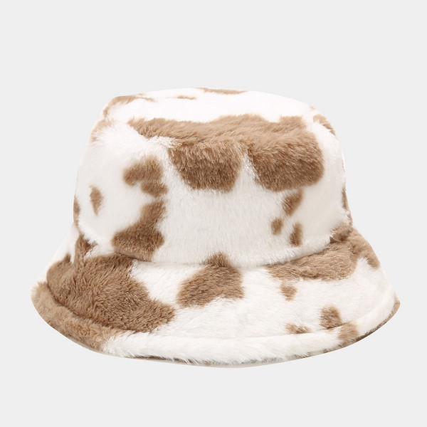 Color: Khaki - Short brim imitation mink velvet fisherman hat Q119-CJNSFSMZ01730-Khaki
