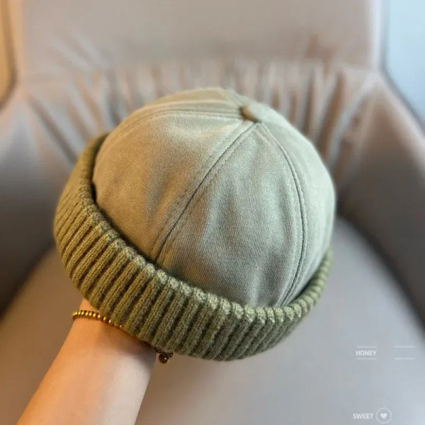 Color: MULTI - Autumn and Winter Melon Skin Hat, Fashionable Brimless Sailor Hat, Men's and Women's F640-12000050481287035
