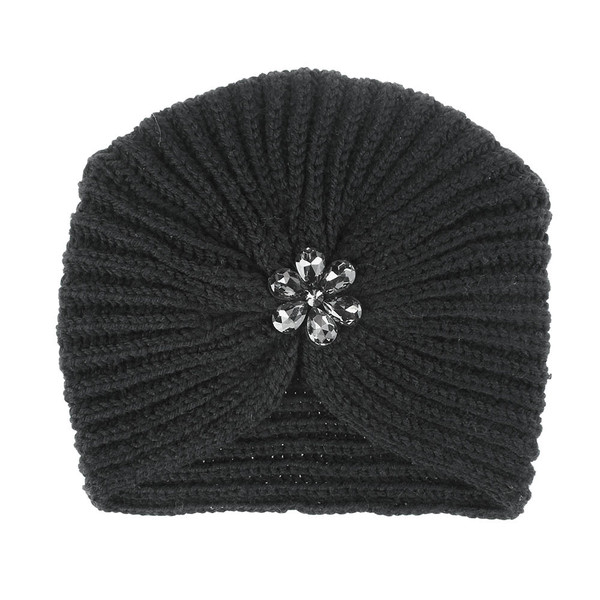 Woolen Hat, Flower, Diamond, Knit Hat, European Style Q119-CJNSFSMZ02114