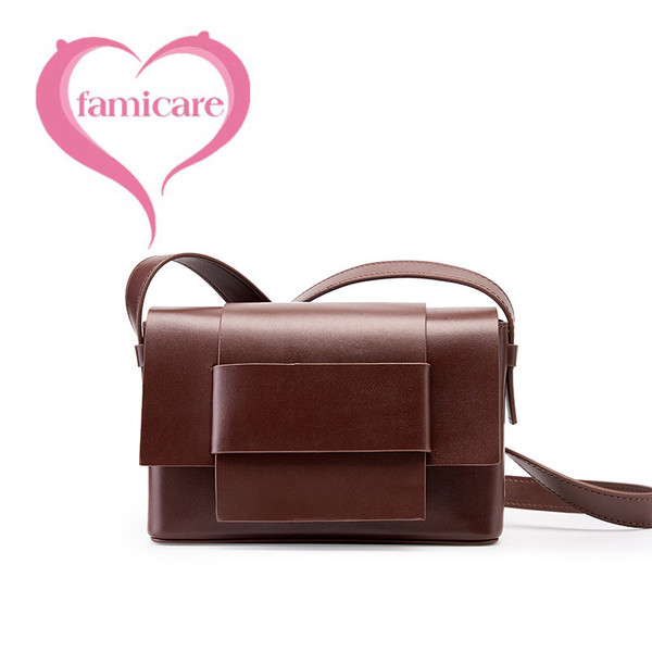 Fashion Neutral Split Leather Messenger Solid Color Lady Casual Shoulder Bags Women Knitting Square F640-3256804934107484