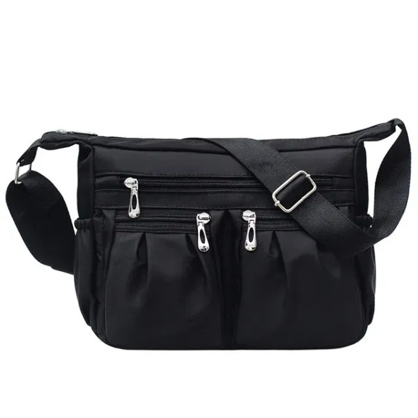 Color: GRAY, Size: XS - Nylon Crossbody Bag For Women Large Capacity Shoulder Bag Multi-pocket Fema F640-12000035917242160
