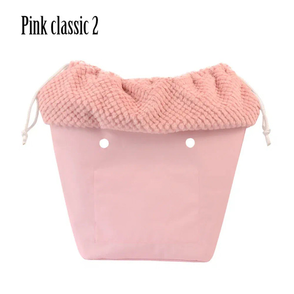 Color: Dark Khaki - 2025 Winter O Bag Large Capacity Classic Mini Plush Fur Furry Organizer Top Dra F640-12000039445396144