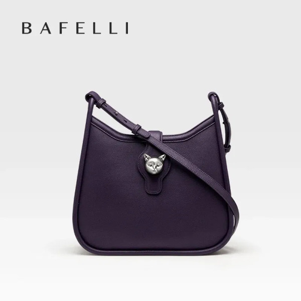 Color: PURPLE - BAFELLI 2025 CAT LUXURY BRAND NEW WOMEN'S SHOULDER BAG TRENDING RETRO STYLE VINTAGE F640-12000033596490938