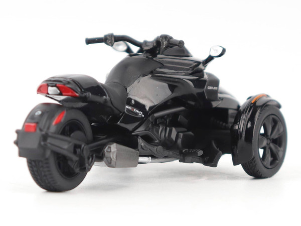 Can-Am Spyder F3 3-Wheel Motorcycle Steel Black Metallic 1/32 Diecast Model by BRP Models F977-60018