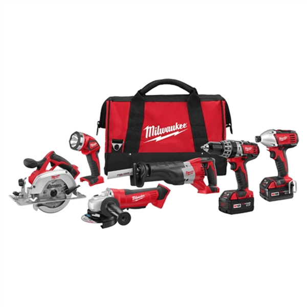 Milwaukee Tool M18 Cordless LITHIUM-ION 6-Tool Combo Kit T398-MLW2696-26