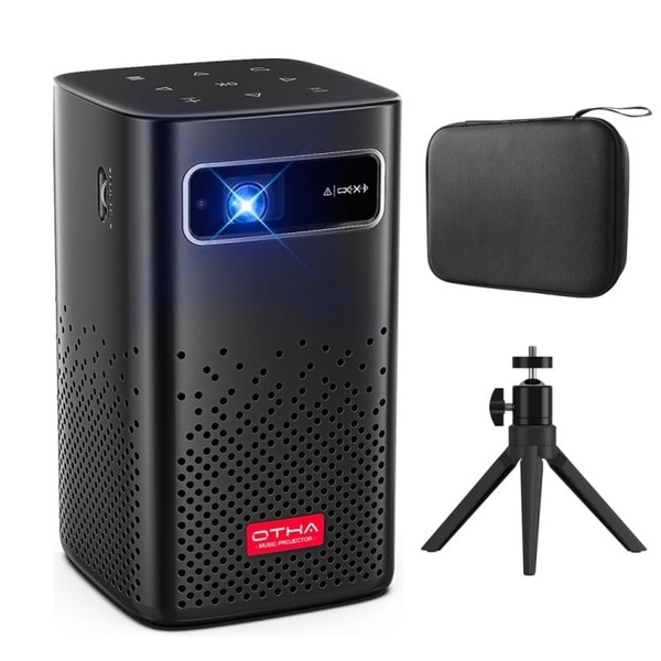 TOUMEI C900 Outdoor Portable Built-In Battery 4K HD Home Music Projector US Plug(Black) A146-TBD0605196101A