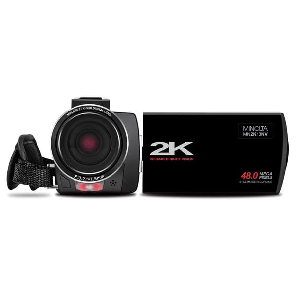 Minolta MN2K10NV-BK MN2K10NV 2.7K Quad HD 16x Digital Zoom IR Night Vision Video Camcorder (Black) R810-ELBMN2K10NVBK