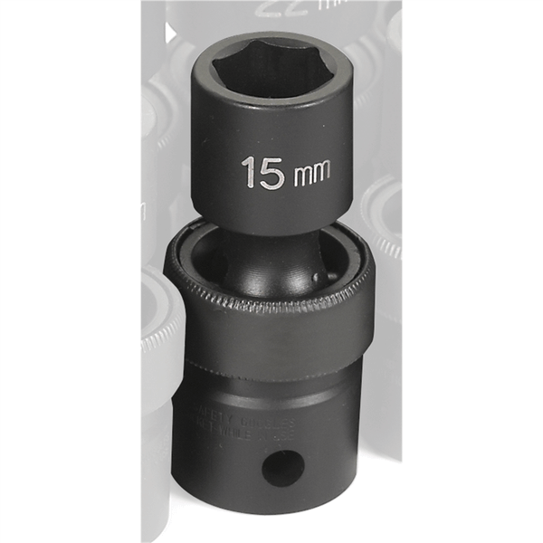 Grey Pneumatic 1/2" Drive x 15mm Standard Universal Socket T398-GRE2015UM