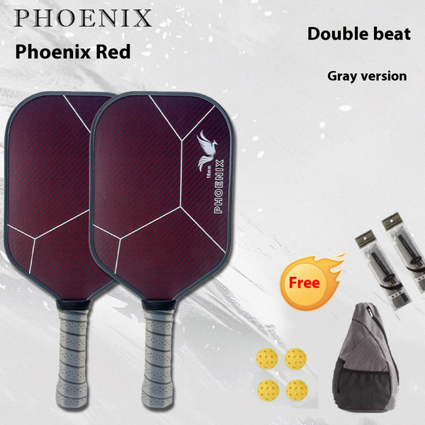 Style: B, Color: Phoenix red Grey - Peak Racket Plate Kevlar Carbon Fiber Frosted Peak Racket Q119-CJYD254371210JQ