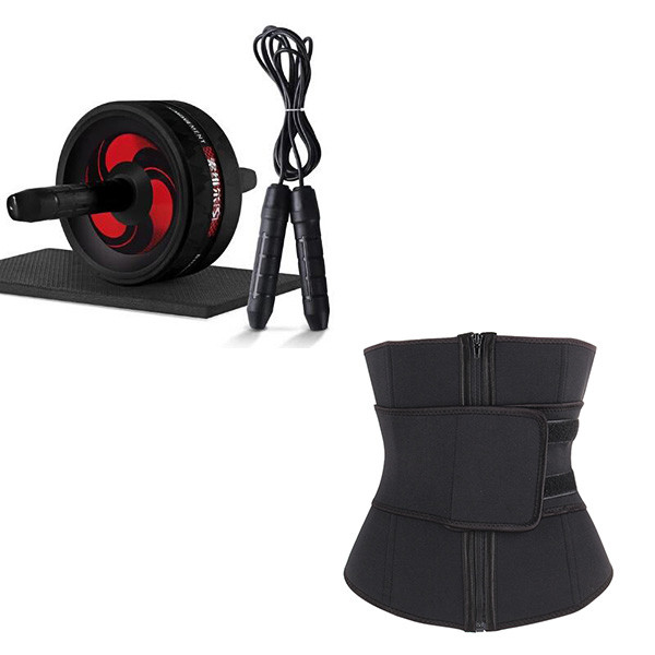 Model: Bundle, Size: B Corset XL - The abdominal muscle wheel can be equipped with tension belt pus Q119-CJYDQTJM00381-Bundle-B Corset XL