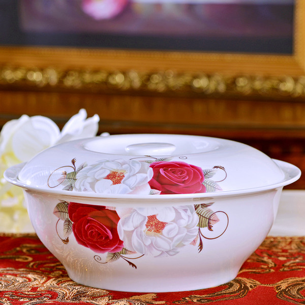 style: I - Household Bone China Soup Bowl With Lid Q119-CJCJ117716509IR