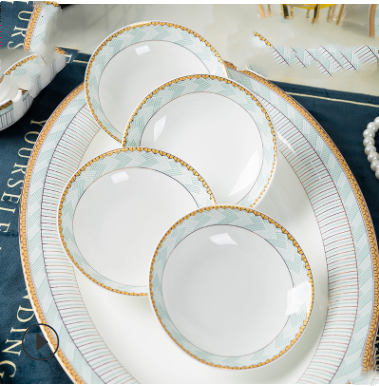 style: D - Bowl Household Tableware Ceramic Dishes Plate Single Free Matching Rice Bowl Set Bowl Gi Q119-CJCJ109743704DW