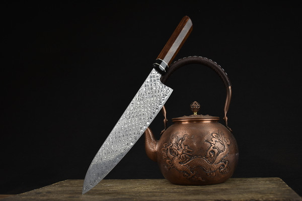 Damascus Check Sante Small Kitchen Knife Q119-CJCJ1180510