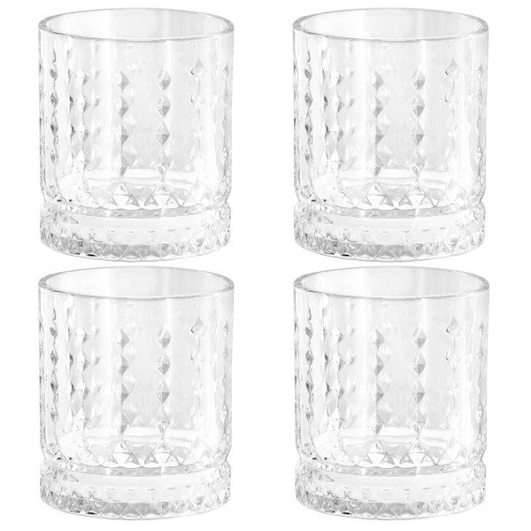 Gibson Home 4 Piece 13 Ounce Teardrop Embossed Double Old-Fashioned Glass Set D970-142173.04
