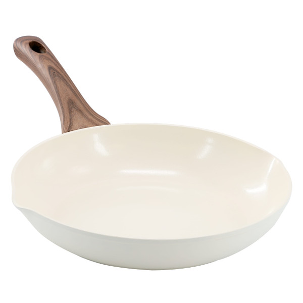 Oster Amberg Choice 9.5 Inch Ceramic Nonstick Forged Aluminum Frying Pan in Off-White D970-143801.01