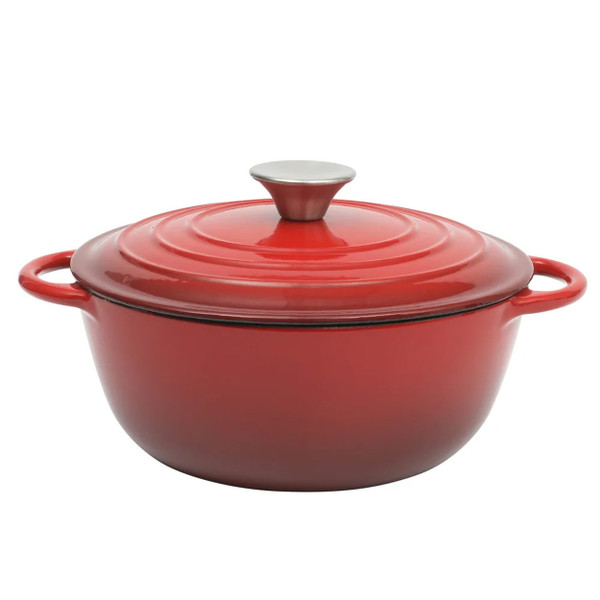 Gibson Home Addlestone 2.65 Quart Enameled Cast Iron Dutch Oven with Lid in Red D970-143802.02