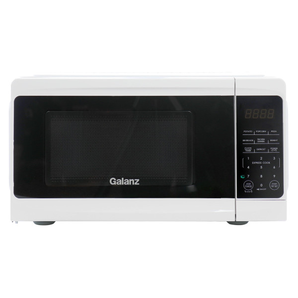 Galanz 0.7 cu ft 700W Countertop Microwave Oven in White with One Touch Express Cooking D970-GLCMV807WE-07