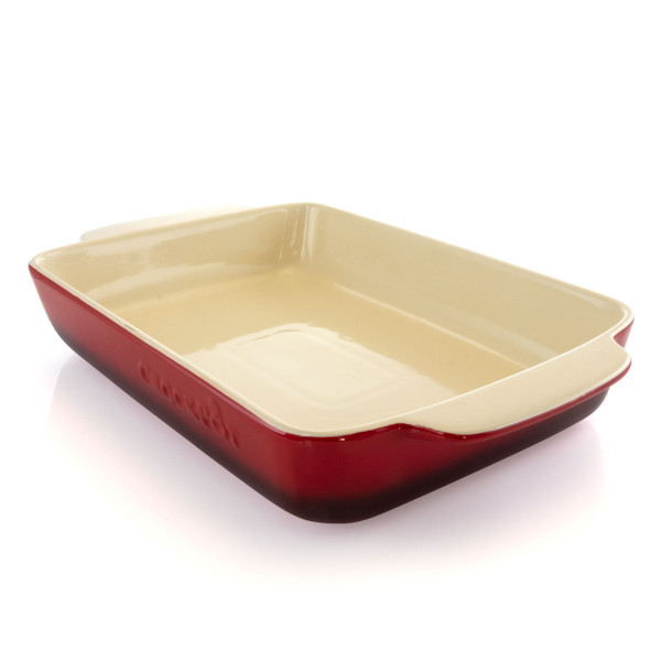 Crock Pot Artisan 4 Quart Stoneware Bake Pan in Red D970-124398.01