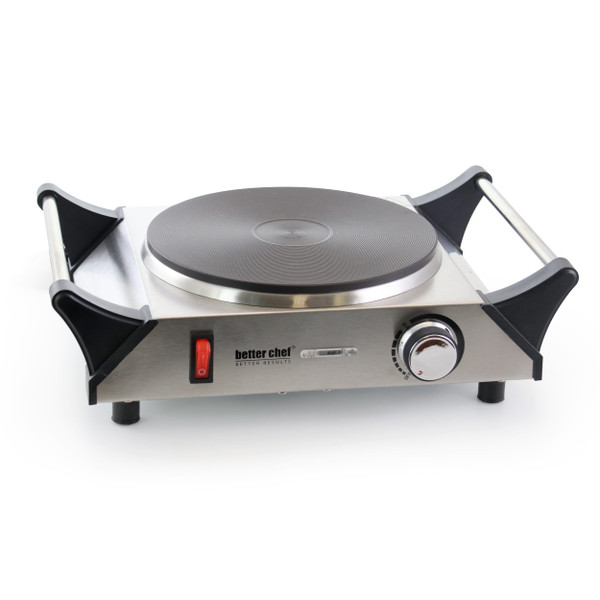 Better Chef Portable Stainless Steel Solid Element Single Electric Burner D970-IM-303SB