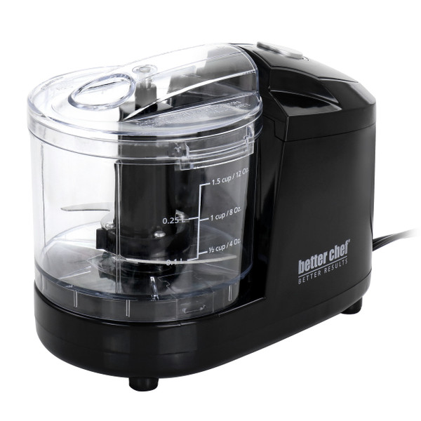 Better Chef 1.5 Cup Safety Lock Compact Chopper in Black D970-IM-841B