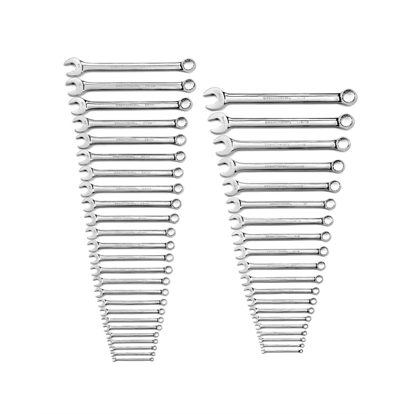 GearWrench 44 Piece 12 Point Long Pattern Combination SAE/Metric Wrench Set T398-KDT81919